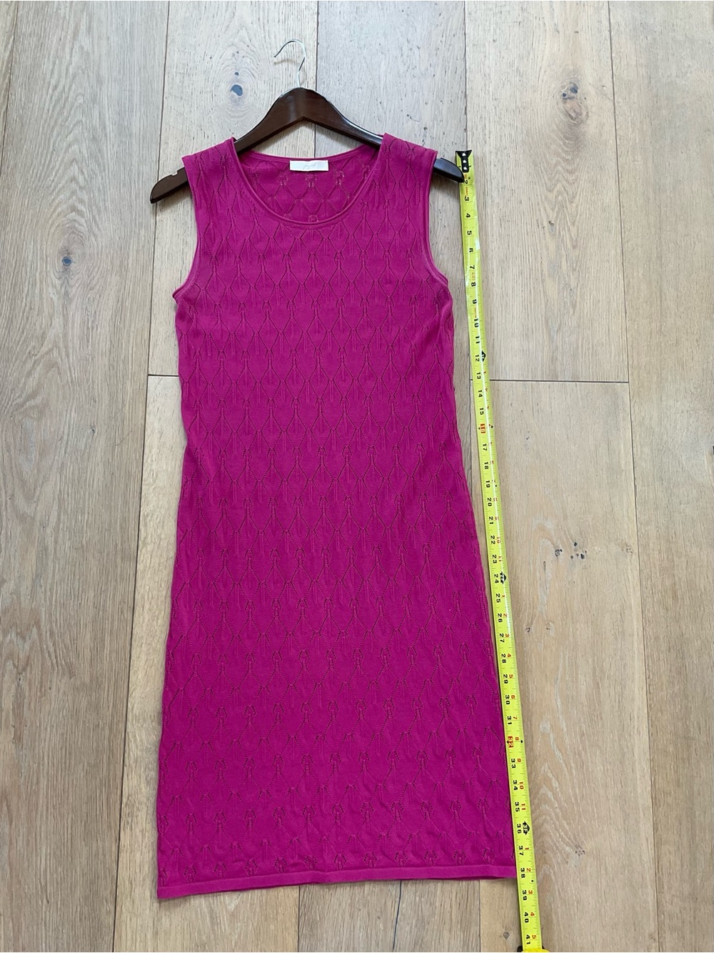 Women's Fogal Sleeveless Knit Tank Dress- Raspberry Pink